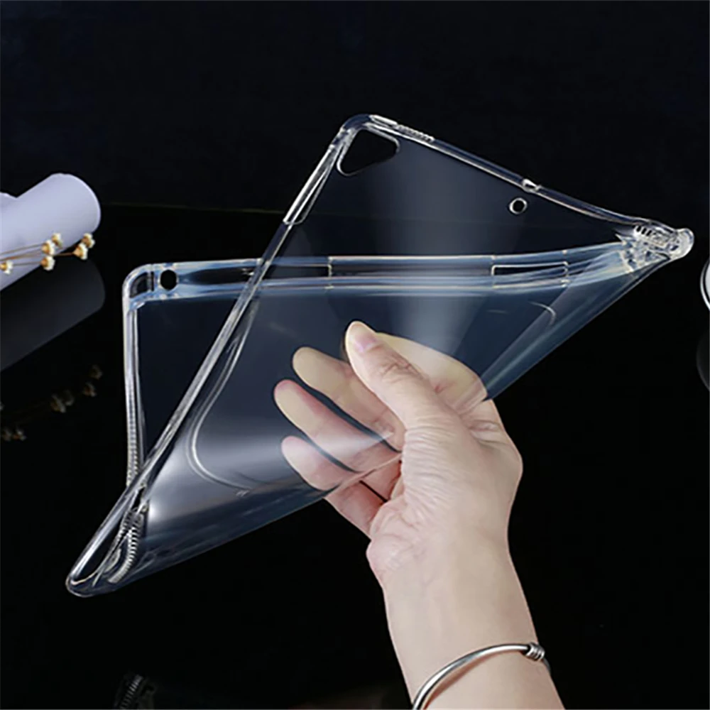 

Soft Silicon Transparent Shell Funda for IPad Mini Air Pro 1 2 3 4 5 6 7 7.9 9.7 10.2 10.5 11 5th 6 7th Case with Pencil Holder