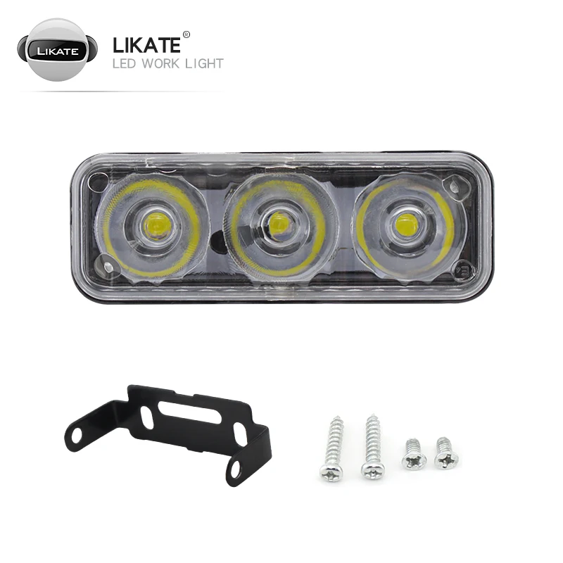 

LKT LED DRL Waterproof Car High Power Aluminum LED Daytime Running Lights DC 12V Xenon White 6000K Super Bright 1 Set Driving Li