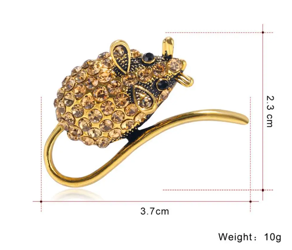 Жемчужная брошь в форме мыши булавки броши шляпы сумка подвеска значок Стразы
