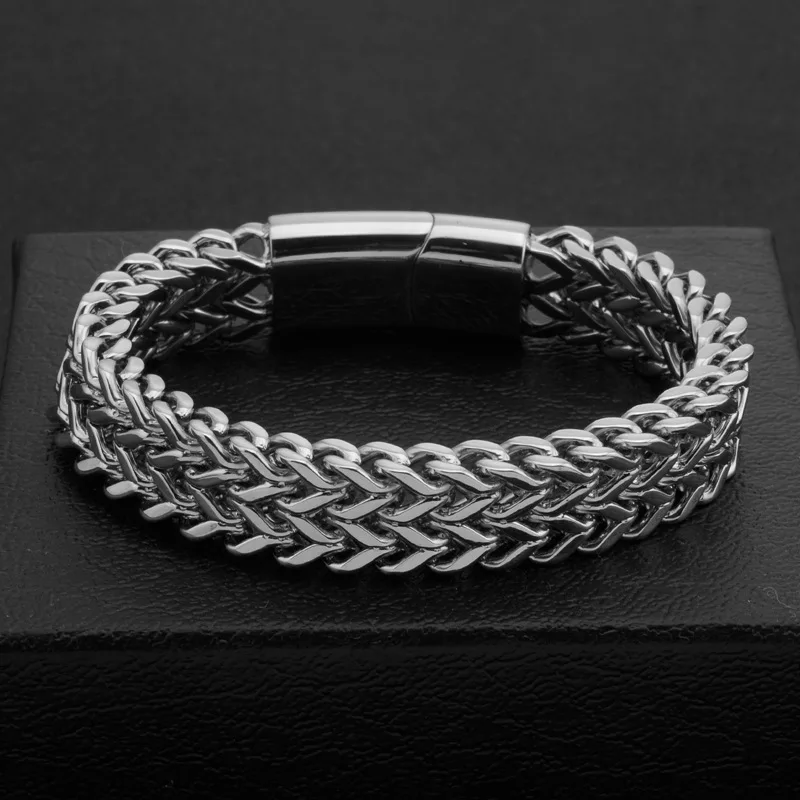 

925 silver men double layer men's bracelet