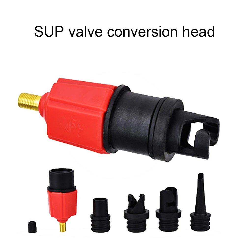 

4 Nozzles Sup Air Pump Adapter Kit Inflatable Surfing Paddle Rubber Canoe Kayak Air Valve Adaptor Tire Compressor Adaptor