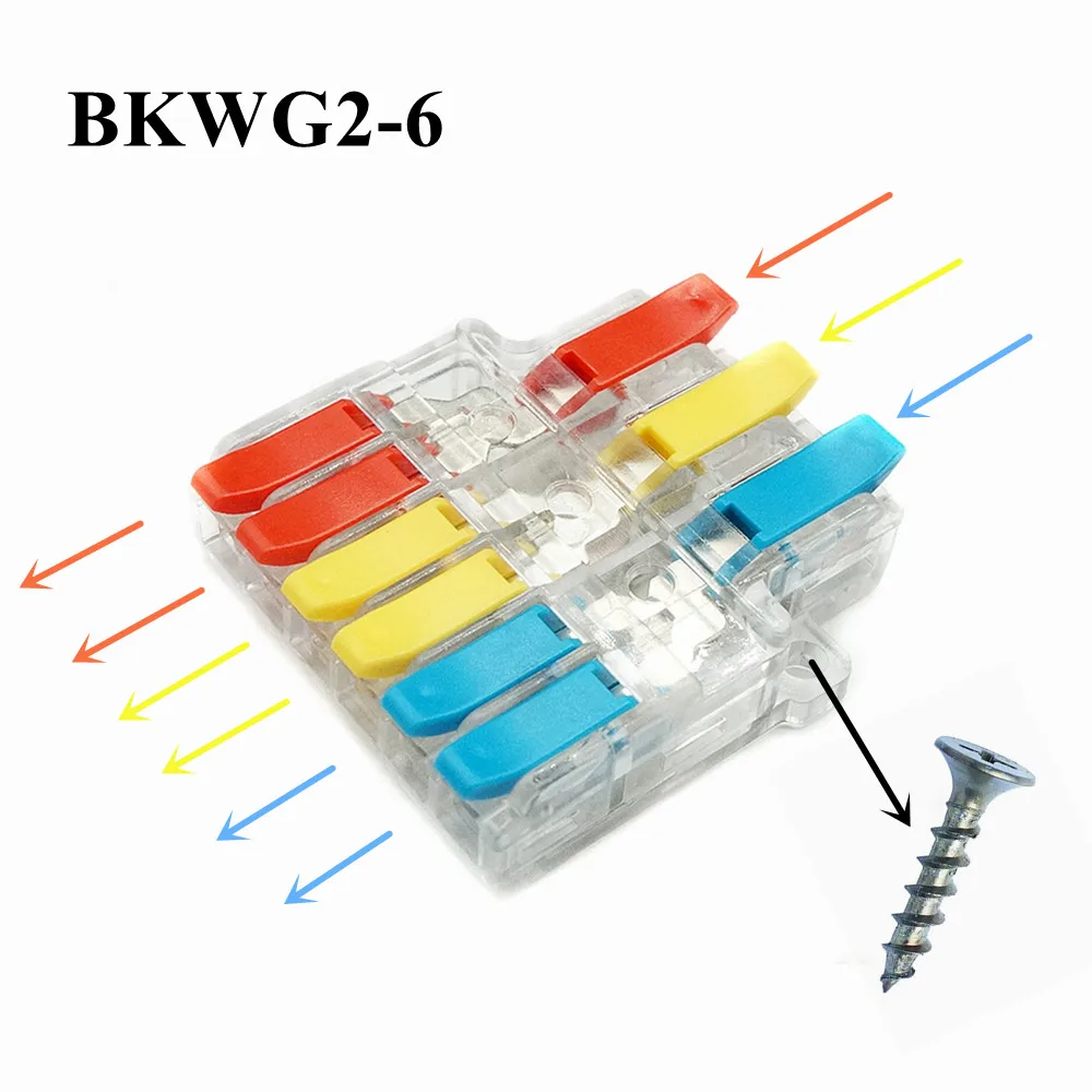 

WAGO Terminal Block SPL-62 New Wire Wiring Universal Compact Connector 8PINS Conductor Terminal Block With Lever AWG 28-12