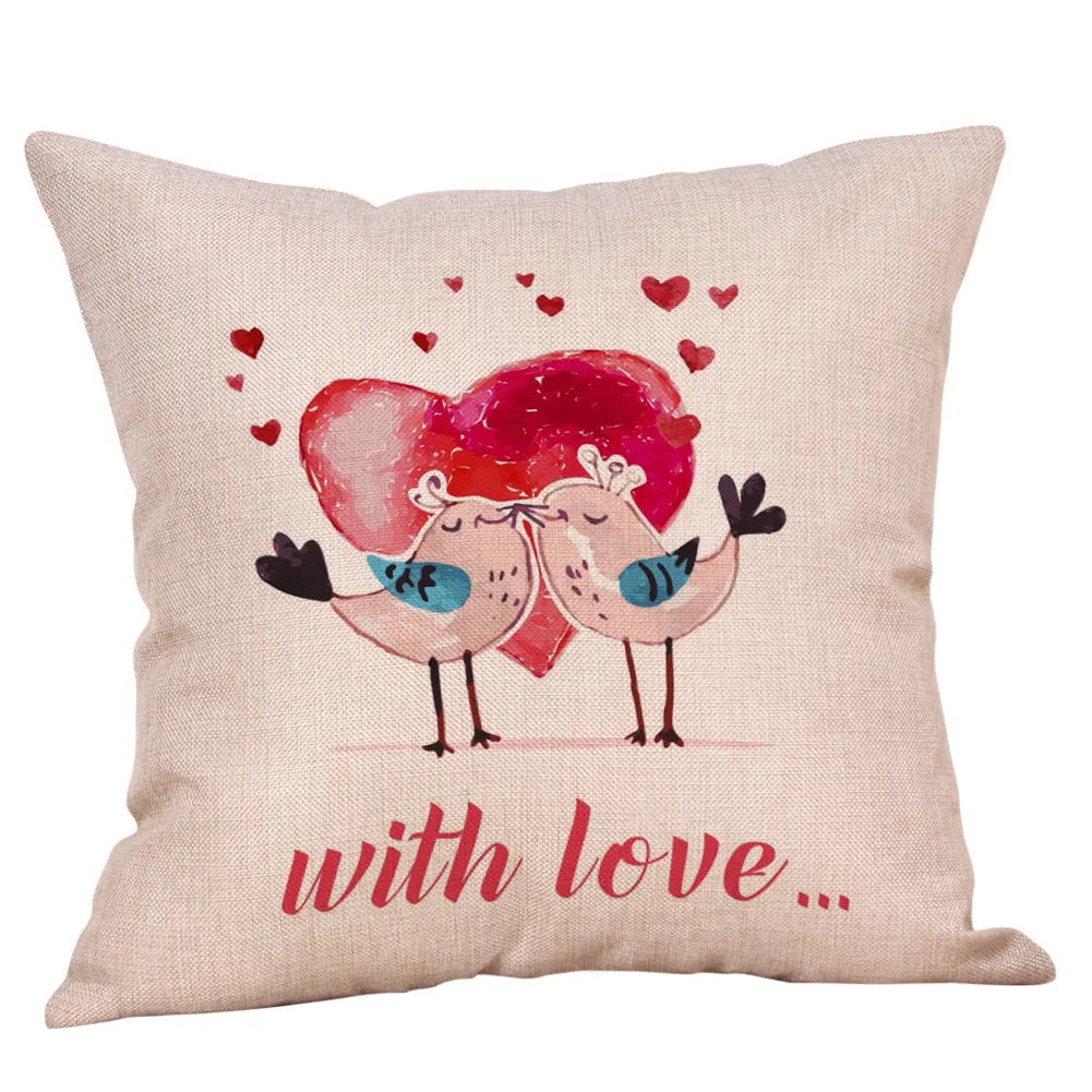 Счастливый День святого Валентина Бросок Наволочка сладкая любовь квадратная
