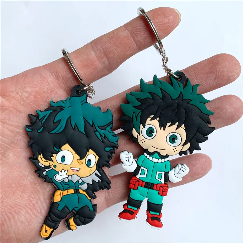 Милый брелок для ключей из аниме Midoriya Izuku силикагеля Детские аксессуары