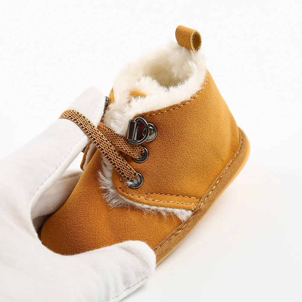 

Newborn Baby Boy Shoes Winter Infant Warm Thicken Velvet First Walking Shoes Toddler Boys Footwear Boots