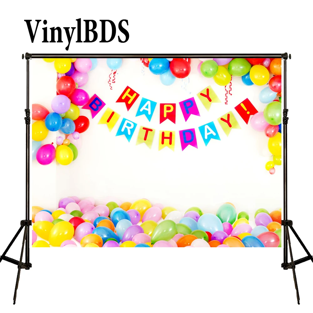VinylBDS Children Cartoon Backdrops Birthday Balloons Photography ...