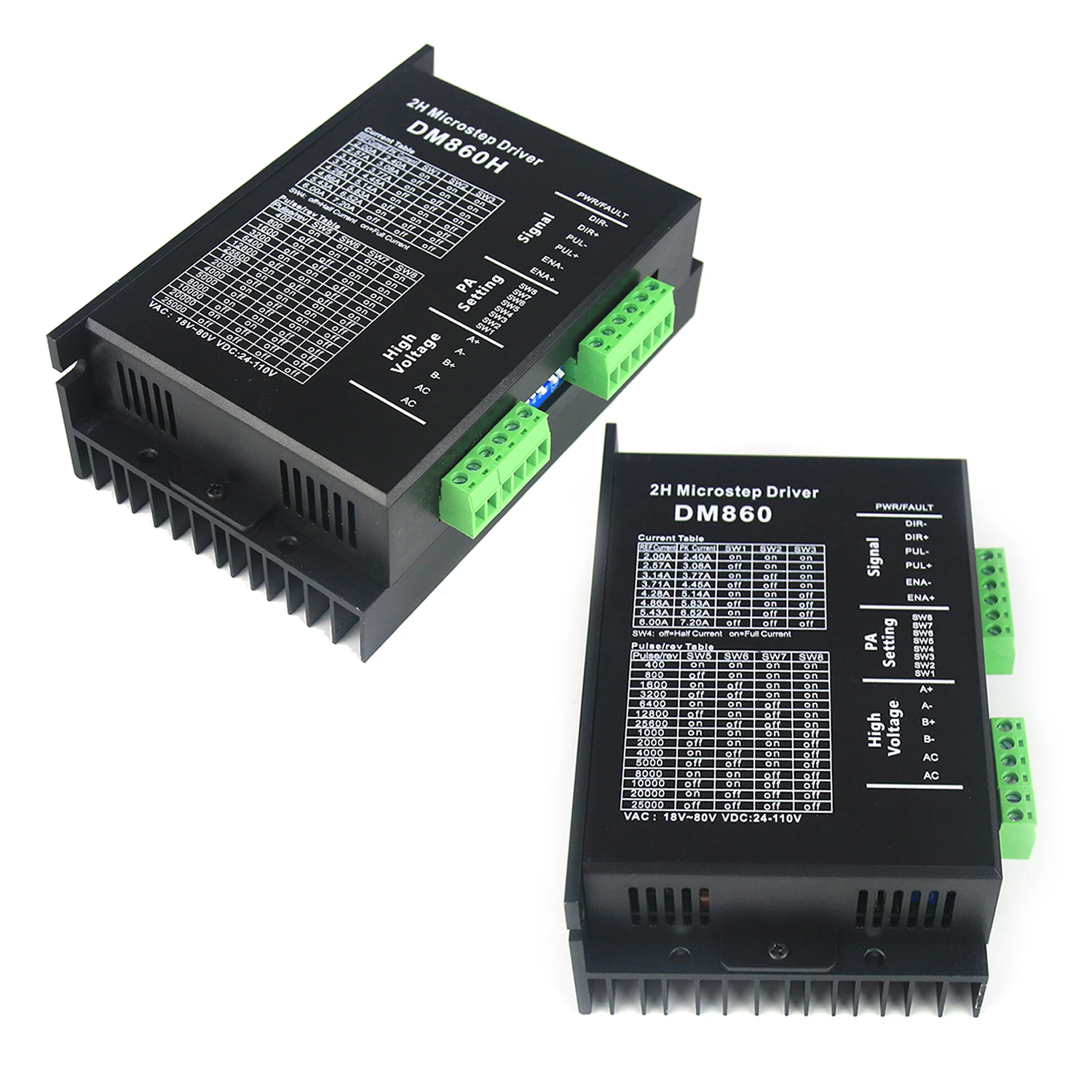 Драйвер шагового двигателя DM860 DM860H 7.2A 24-110V DC для NEMA 23 34 Series 2-фазный цифровой