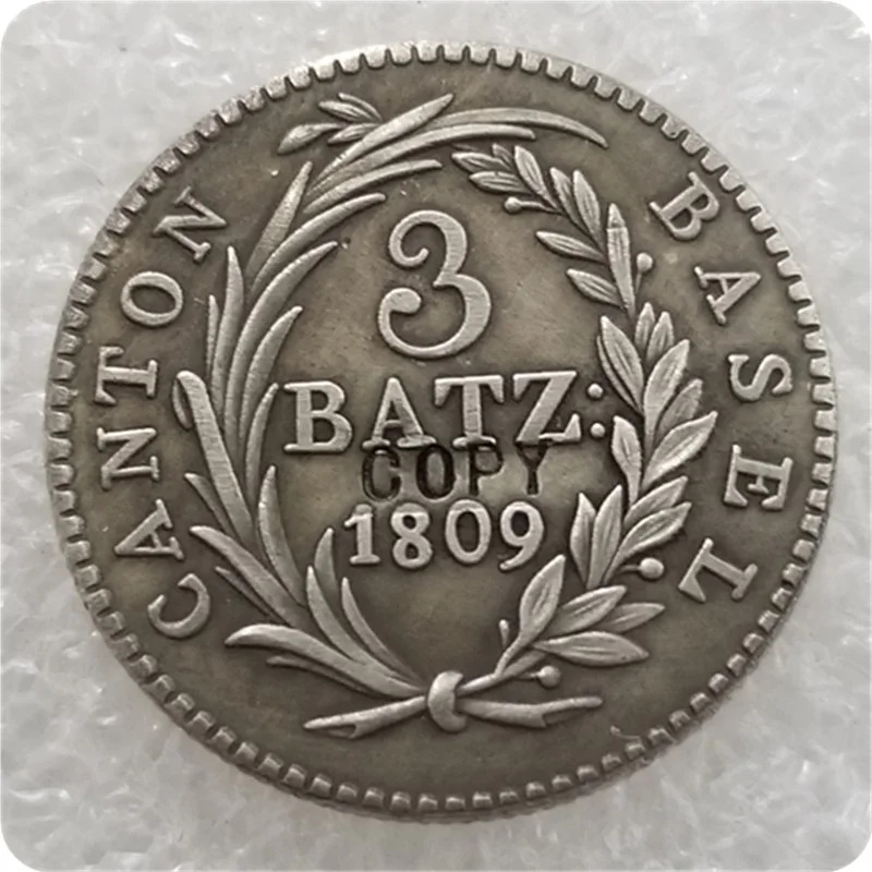 1809 г. кантон Базельский (швейцарские кантоны) копия монеты Batzen 3|Безвалютные