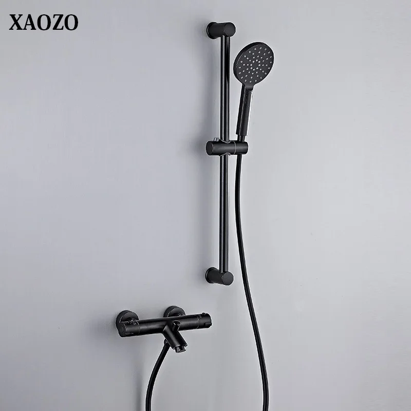 

Ванная комната душевые наборы черный матовый, простой Горячая/холодный дождь насадка для ванны смеситель для душа с Смеситель для ручного д...