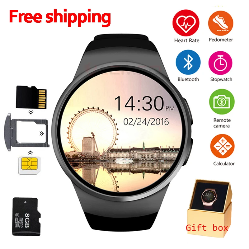 KW18 Bluetooth smart watch мужские деловые брюки полный экран Поддержка SIM TF карты телефон