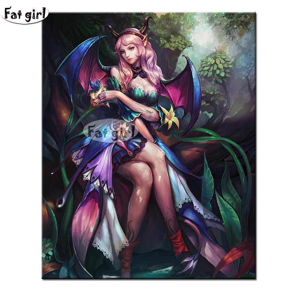 Алмазная живопись Фэнтези летучая мышь 5D Набор для вышивки ручной работы