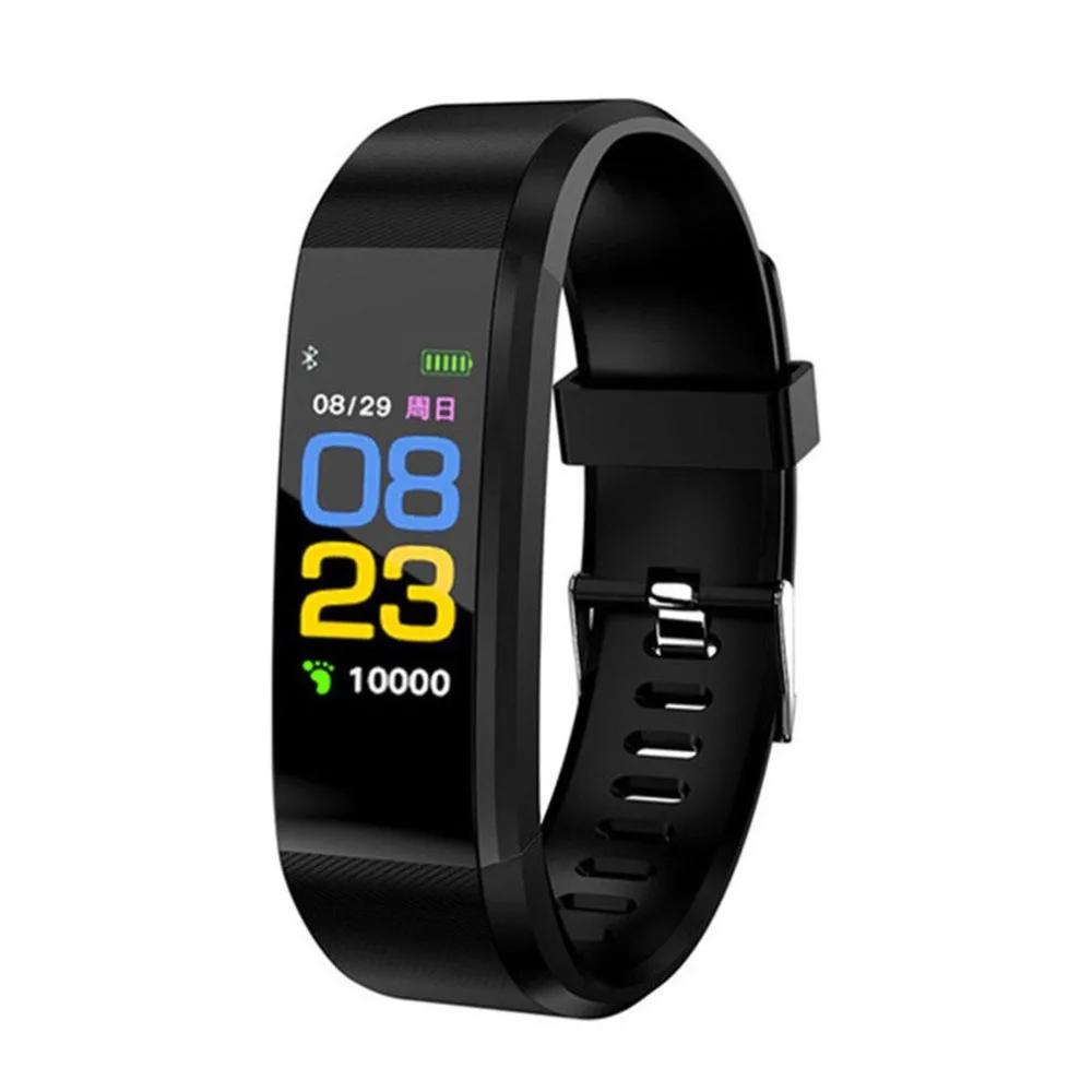 

115 Plus Waterproof Smart Bracelet Sport Smart Watch Heart Rate Fitness Tracker Men Smart Wristbands For Android IOS Smart Band