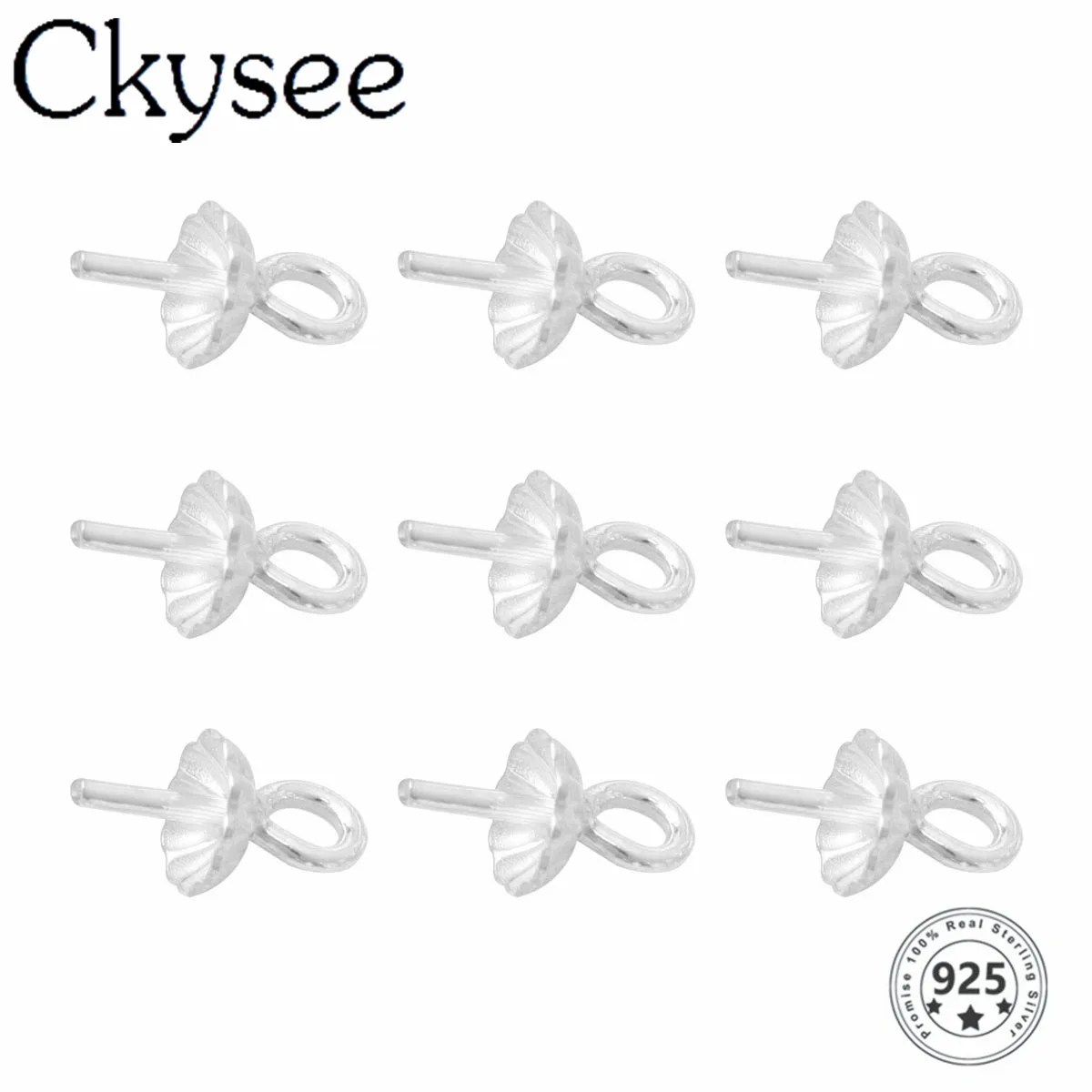 Подвеска с жемчугом Ckysee 10 шт./лот Стерлинговое Серебро 925 пробы пустая основа