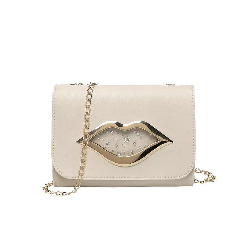 Женская сумка-конверт QUDAI новинка 2020 клатч с украшением в виде губ