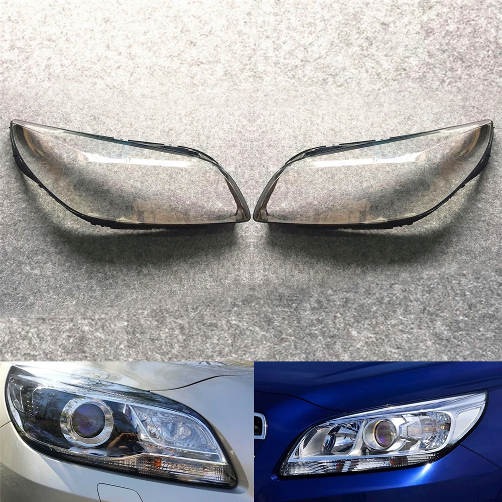 A Pair Для Chevrolet Malibu 2012 2013 объектив фары автомобиля замена стекла прозрачные линзы Авто оболочка Крышка - Цвет: A Pair