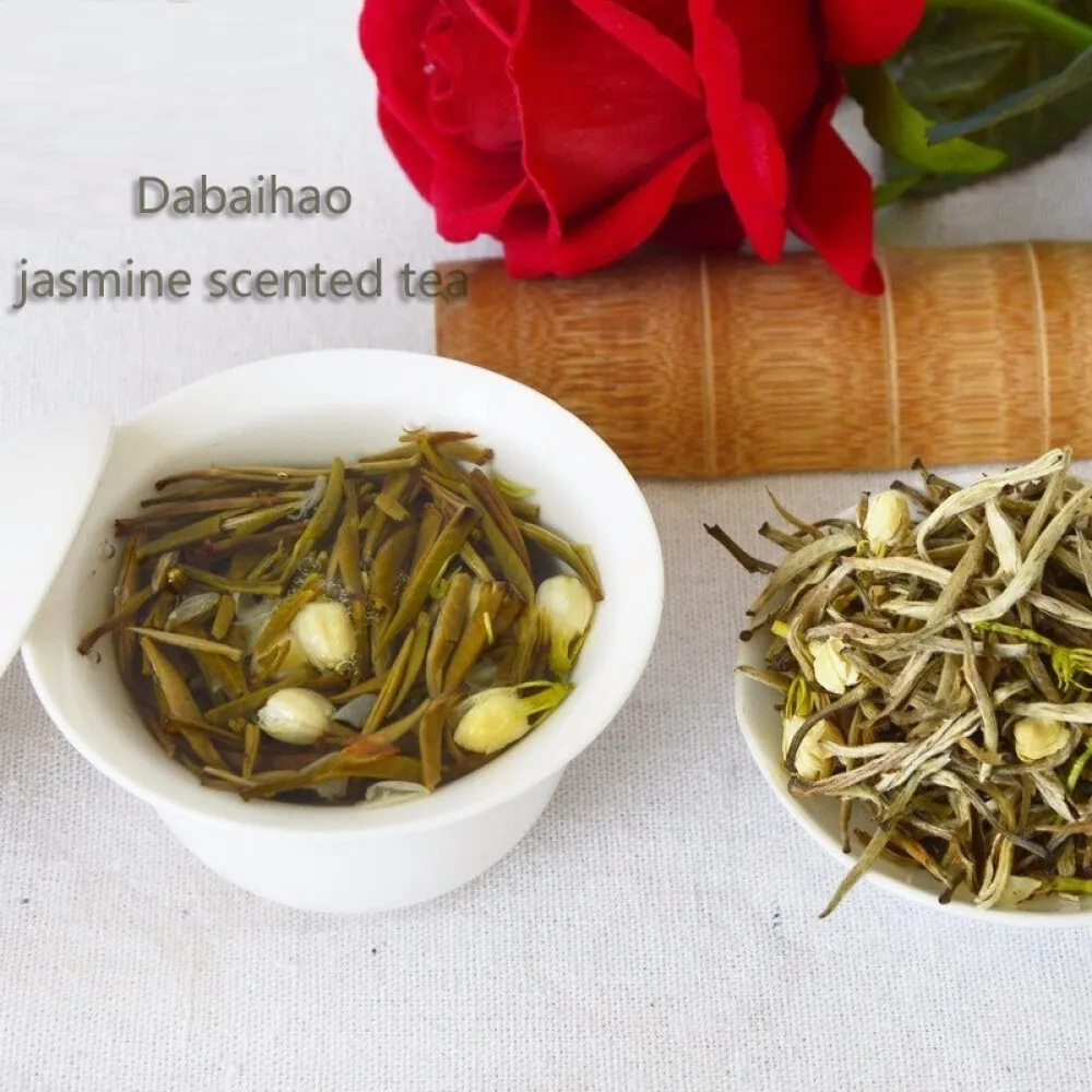 

Jasmine tea 250g sealed pocket jasmine silver needle Jasmine big white aroma Jasmine White Silver Needle 250g