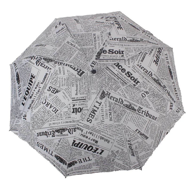 

Fashion Folding Newspaper Umbrella Men Rain Women Parasol Sunny and Rainy Waterproof Gifts Small Umbrellas