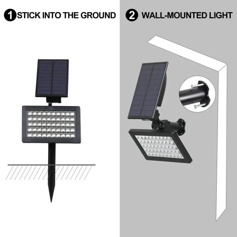 

Dreamburgh Solar Spotlights Outdoor 50 LED Landscape Wall Light Waterproof Warm White Solar Lights for Home Garden Lawn Light
