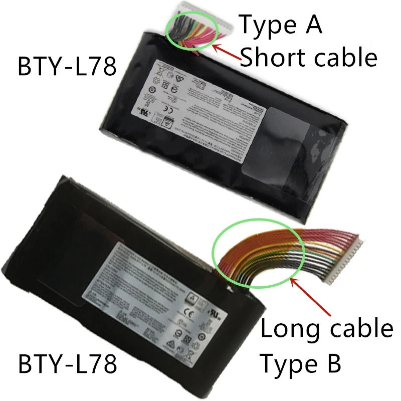 Внешняя Аккумуляторная Батарея SupStone для MSI BTY-L78 6QE GT62VR GT80-2QE GT73VR 6RF 7RE GT80S-6QD 1814 1815 17A2