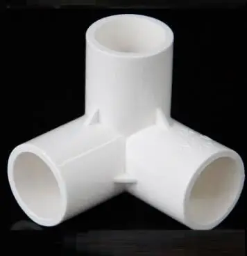 

PVC water and furniture connectors pipe fittings 3 way diameter 32mm white color