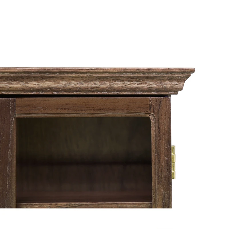 

1:6 Wooden DollHouse Display Case Wall Cabinet Showcase Furniture Accessories for Miniature Study Room Decor