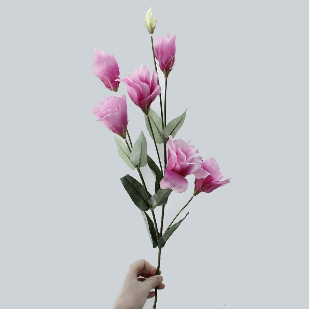 

Multicolor Lisianthus Vases For Home Decoration Accessories Fake Plastic Flower Wedding Decorative Artificial Flowers Cheap