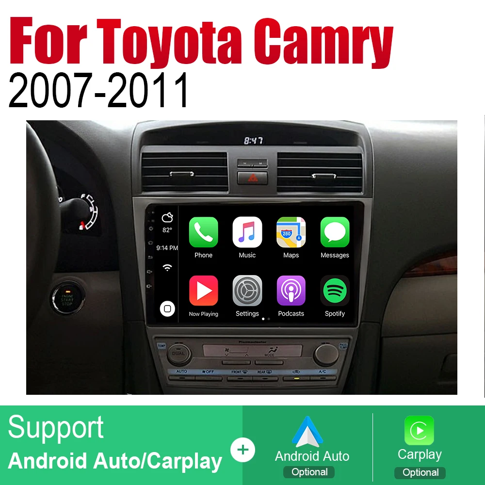 ZaiXi Android 2 Din Авто Радио для Toyota Camry 2007 ~ 2011 Автомобильный мультимедийный плеер gps