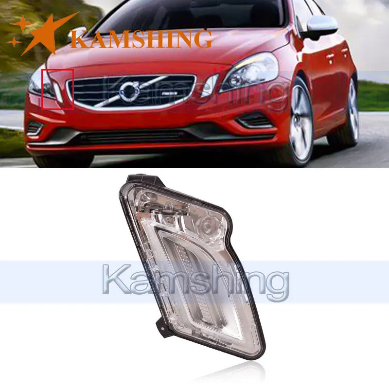 CAPQX для Volvo V60 S60 2011 2012 2013 светильник переднего бампера налобный фонарь дневная