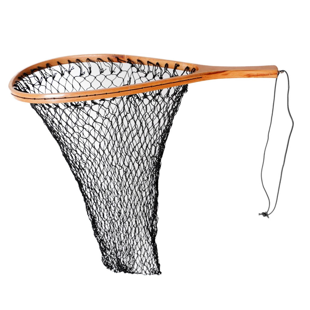 Рыболовная рыболовная сетка с деревянной ручкой | Спорт и развлечения