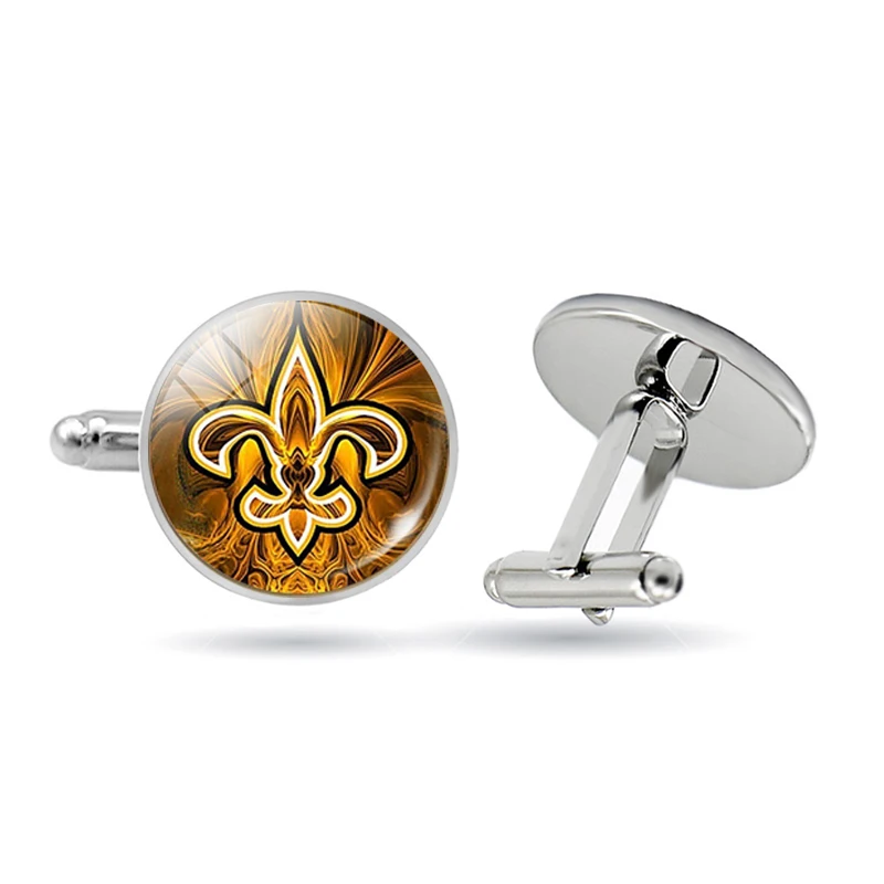 Художественные стеклянные запонки в виде цветка лилии винтажные кабошон