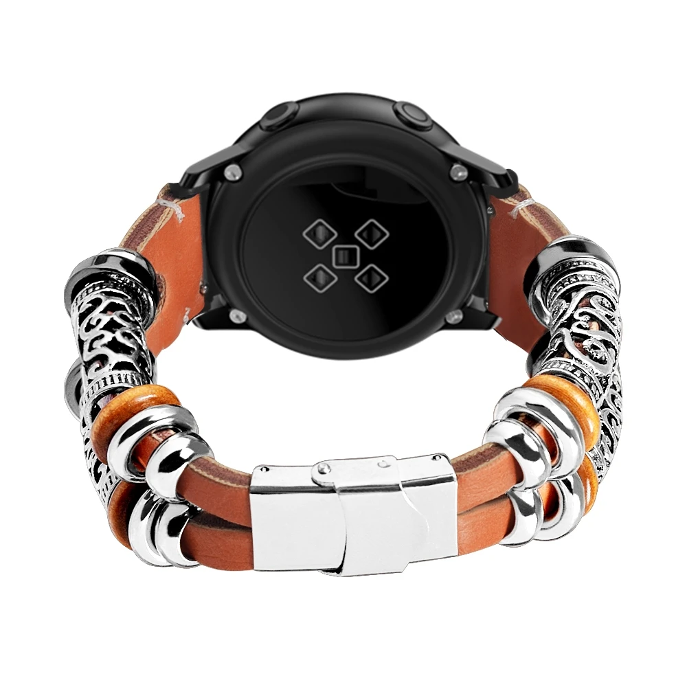 Hangrui For Amazfit GTR 42MM strap leather wristband For Amazfit bip 20mm wrist strap For Garmin vivoactive 3 smart watch sport