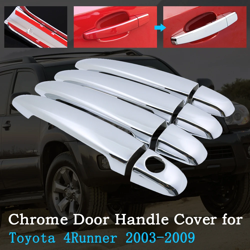 

Chrome Car Door Handle Cover for Toyota 4Runner Hilux Surf N210 2003~2009 Trim Set Exterior Accessories 2004 2005 2006 2007 2008