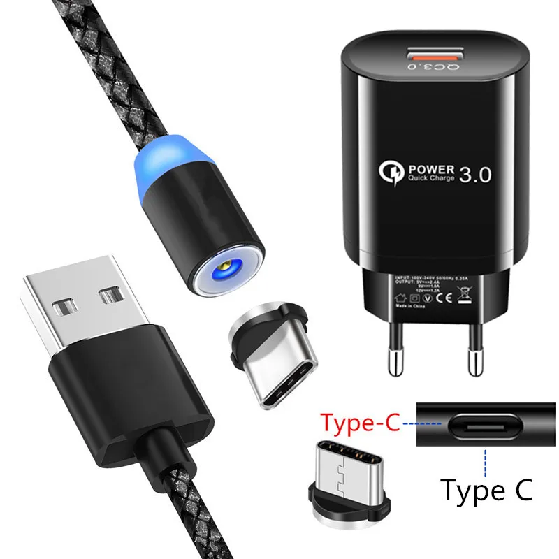 Зарядный кабель USB Type C для Samsung Galaxy A20e A30 A40 A50 A70 M30s Leagoo S9 Honor view 10 20 QC 3 0 быстрая