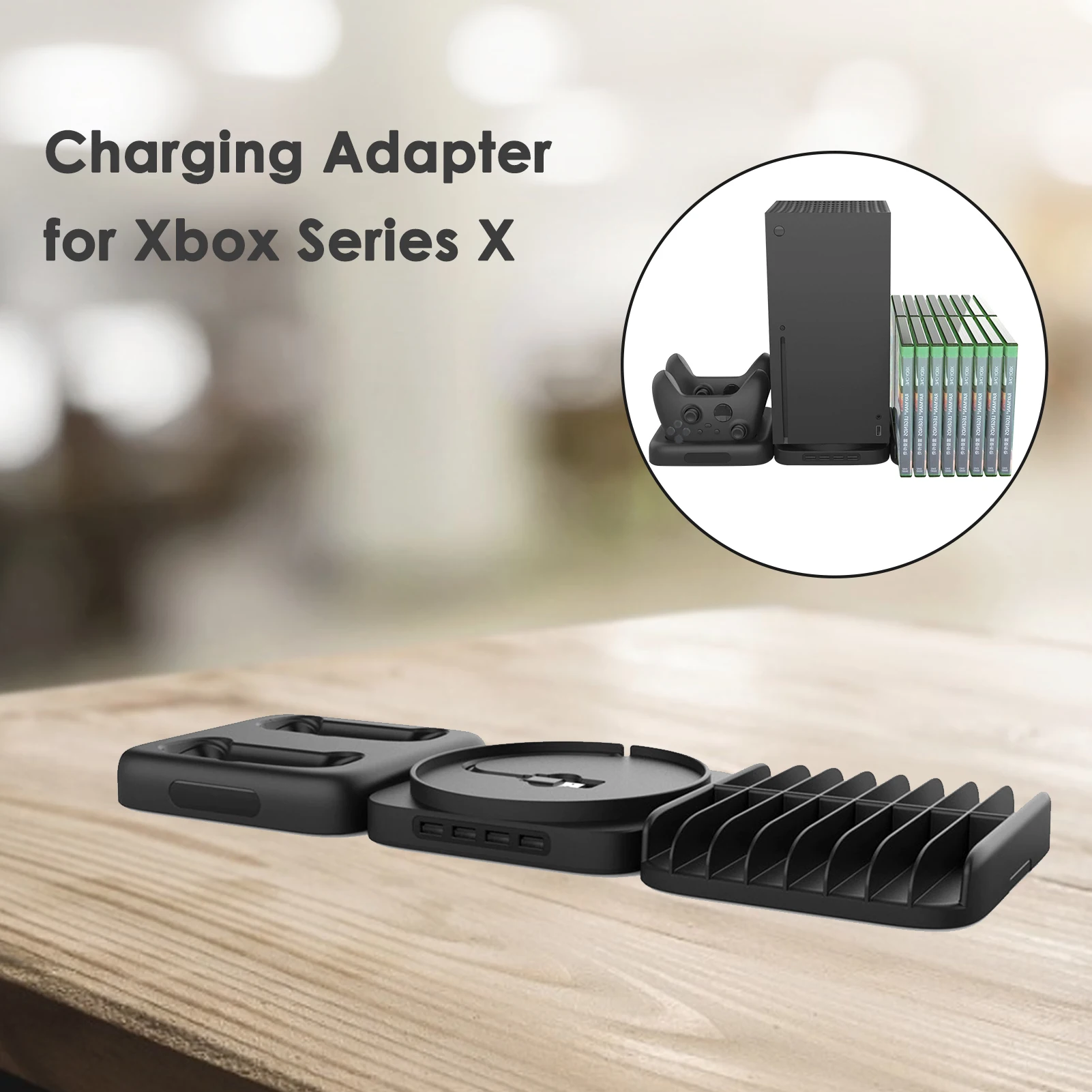 3 в 1 для игровой консоли Xbox Series X USB2.0 двойной контроллер зарядное устройство