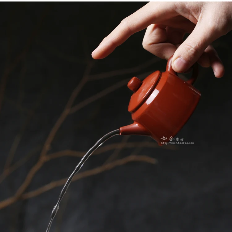 

manual chapter event clay teapot mouth narrow kung fu zhu undressed ore small pot of chaozhou hand the teapot