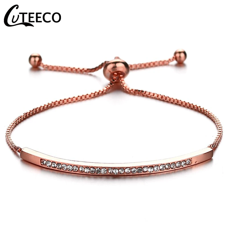 CUTEECO европейские модные женские Подвески браслет кубического циркония бренд браслет Бесконечность Браслеты для женщин ювелирные изделия подарок