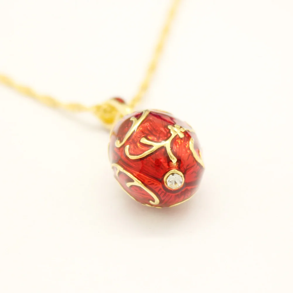 Бесплатная доставка, Яффиль классическое роскошное ожерелье для женщин, украшение из русского бронзового пасхального винтажного вручную изготовленного яйца.