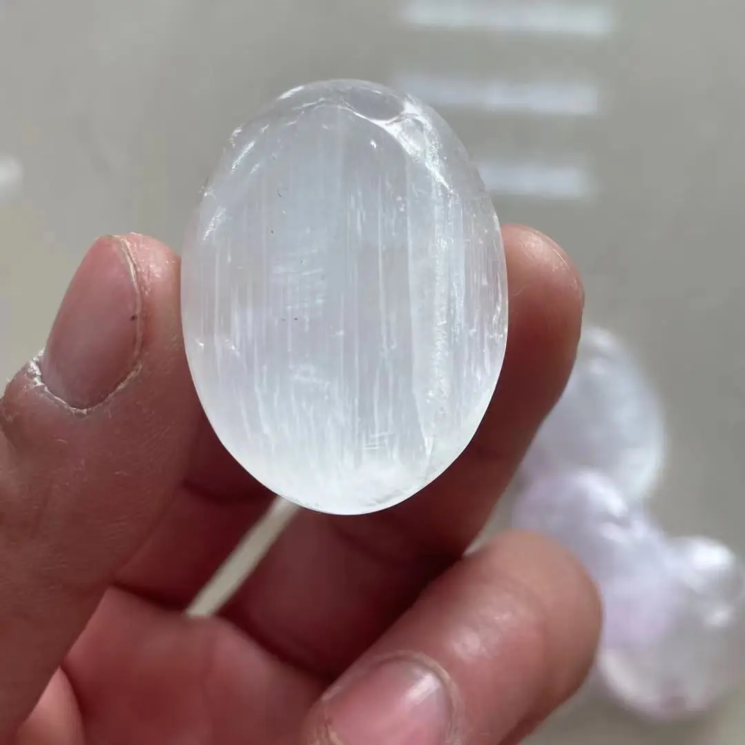 

Selenite hand carving, polishing, plaster treatment