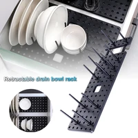 adjustable dishes bottle drain drying racks dishes cleaning dryer drainer storage drain water directly into the sink compact and