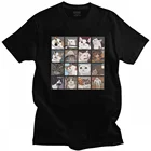 Футболка в стиле Харадзюку с забавными кошками и мемами, уличная одежда с коротким рукавом, футболка из мягкого хлопка с графическим рисунком, топы, модная летняя футболка с круглым вырезом, 2,0