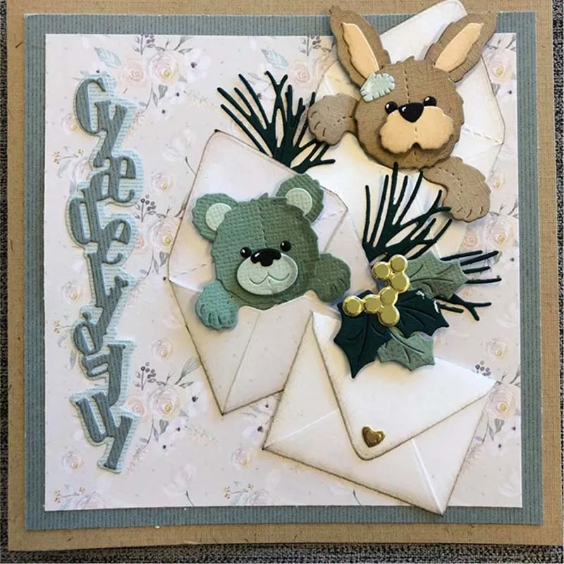 Металлические штампы кролик вырезать формы украшения записки Бумага Ремесло Нож