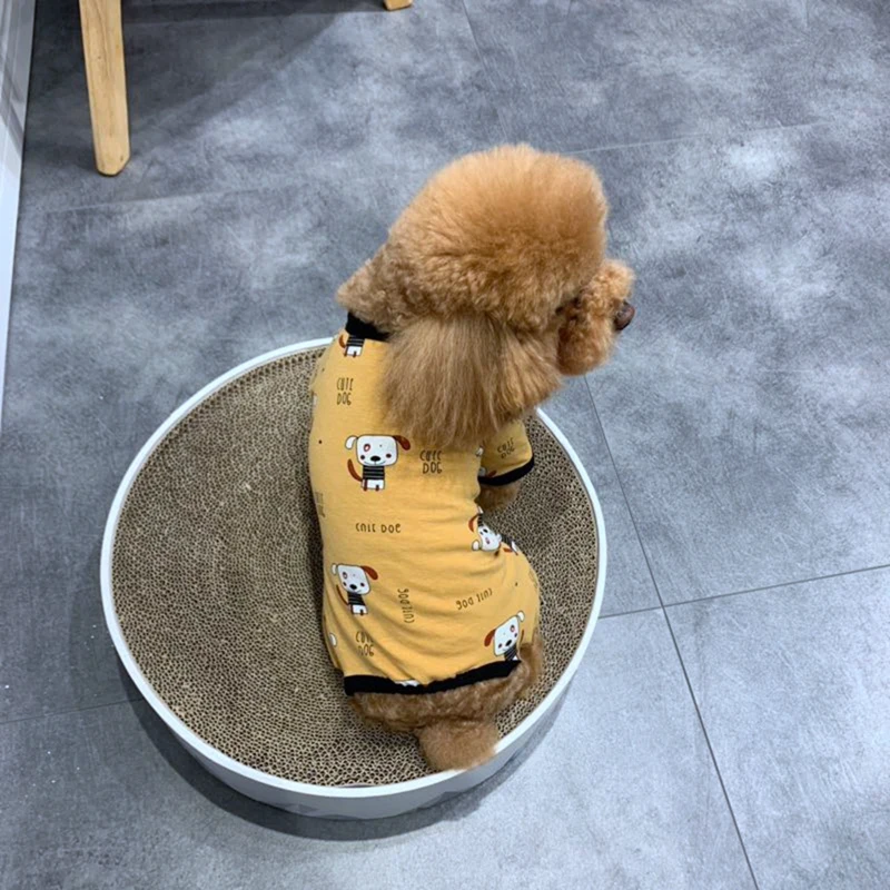 Пижама для собак милый щенок кошка одежда комбинезон удобный весна осень с