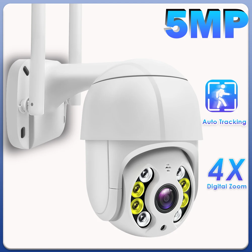 

5MP IP Camera Outdoor Video Surveillance Camera WiFi 1080P 3MP CCTV Security Camera Auto Tracking Icsee APP Color Night Vision