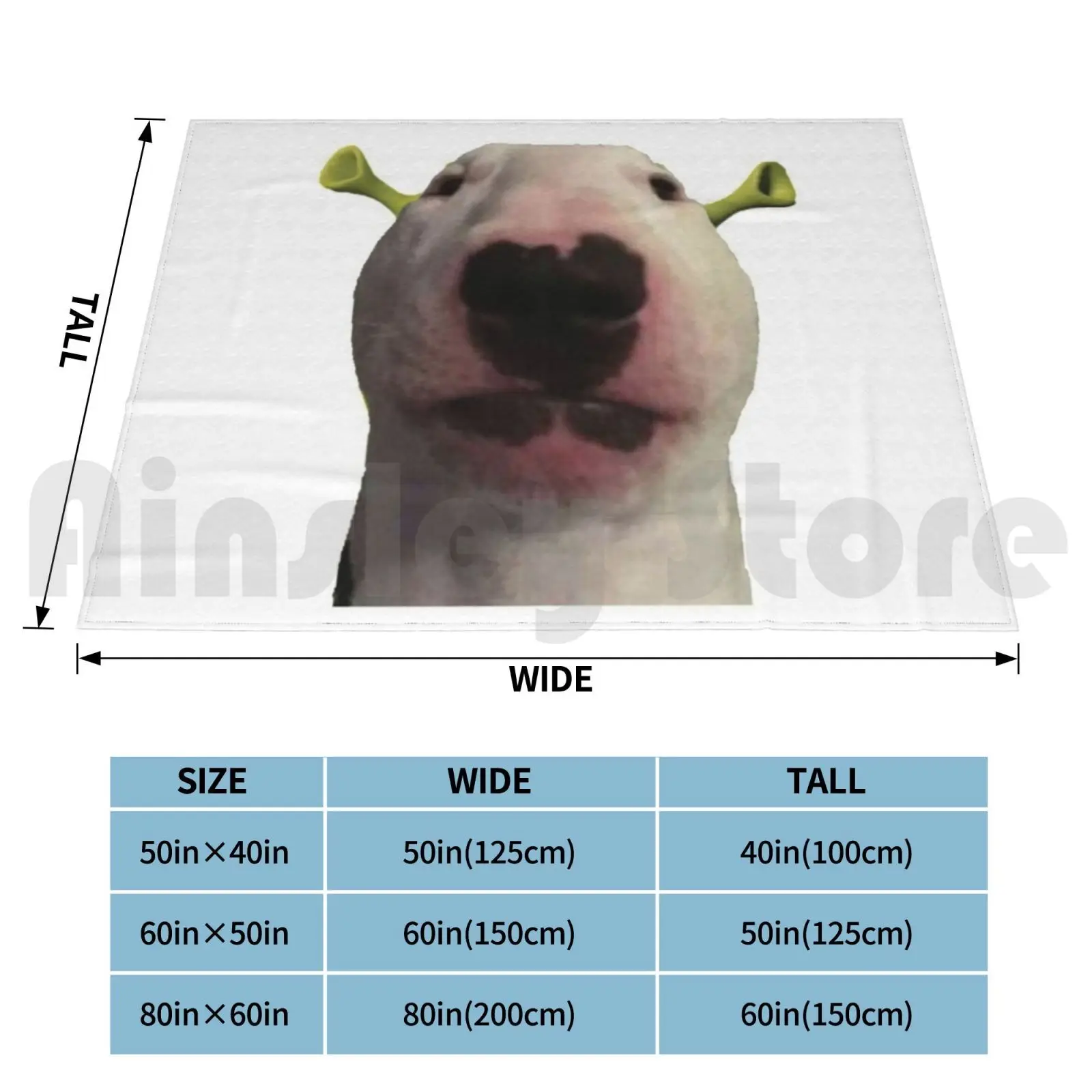 Собака с ушками Шрека одеяло Модный на заказ Уолтер Шрек собака мем палка