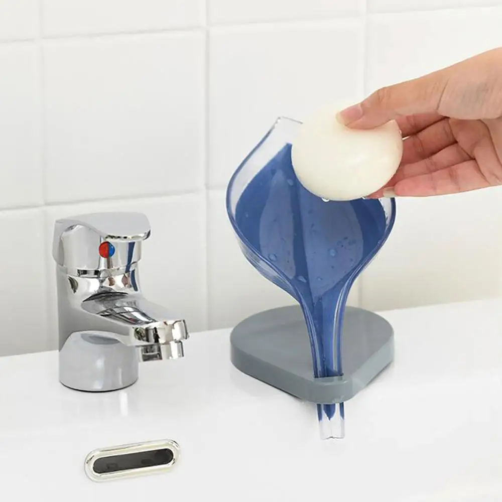 Simple Leaf Shape Soap Box Dish Storage Plate Tray Holder Case Container | Дом и сад