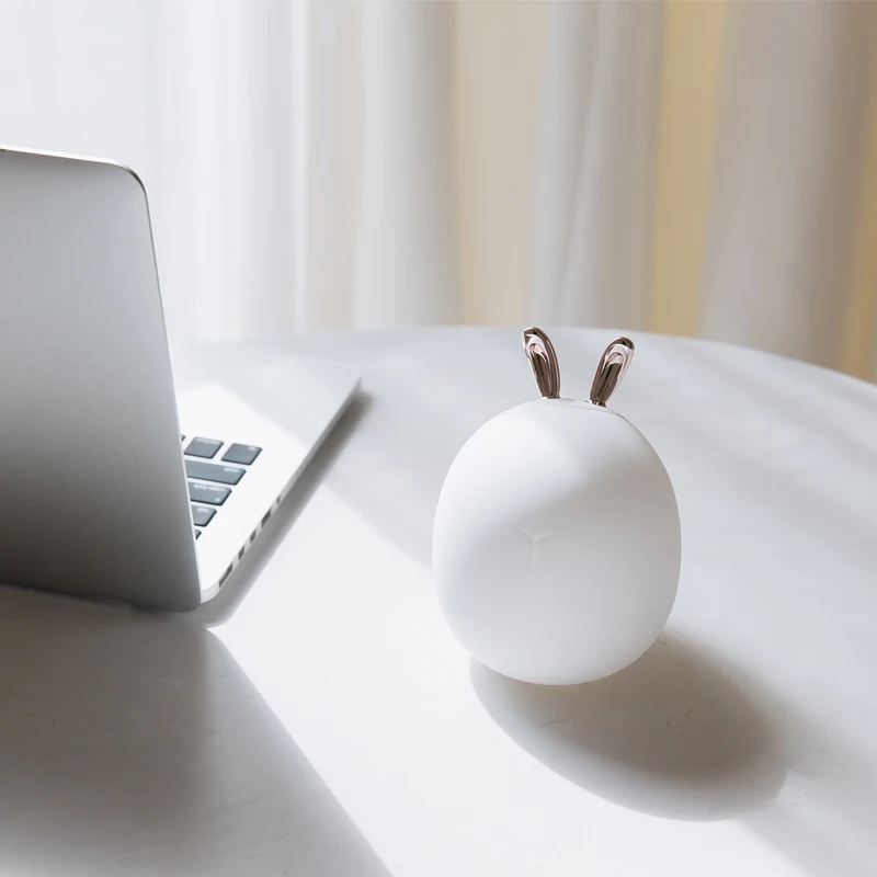 

LED Elk Rabbit Deer Night Light USB Rechargeable Cartoon Animal Dimmable Silicone Lamp for baby Children Bedside sleep Christmas