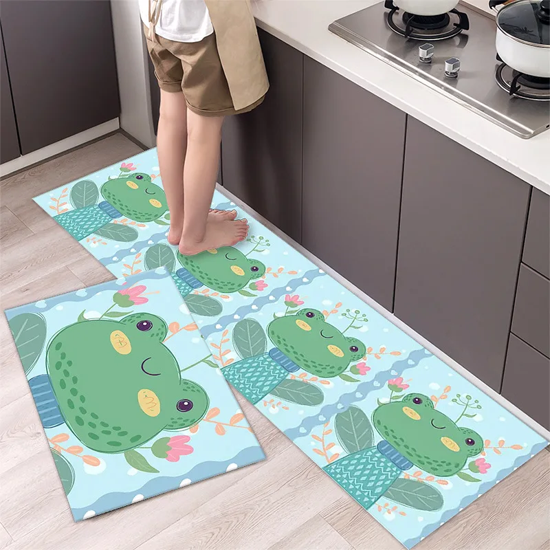 

Fashionable Simple Nordic StyleWaterproof Kitchen Floor Mat Household Carpet Long Strip Door Mat Modern Home Decor