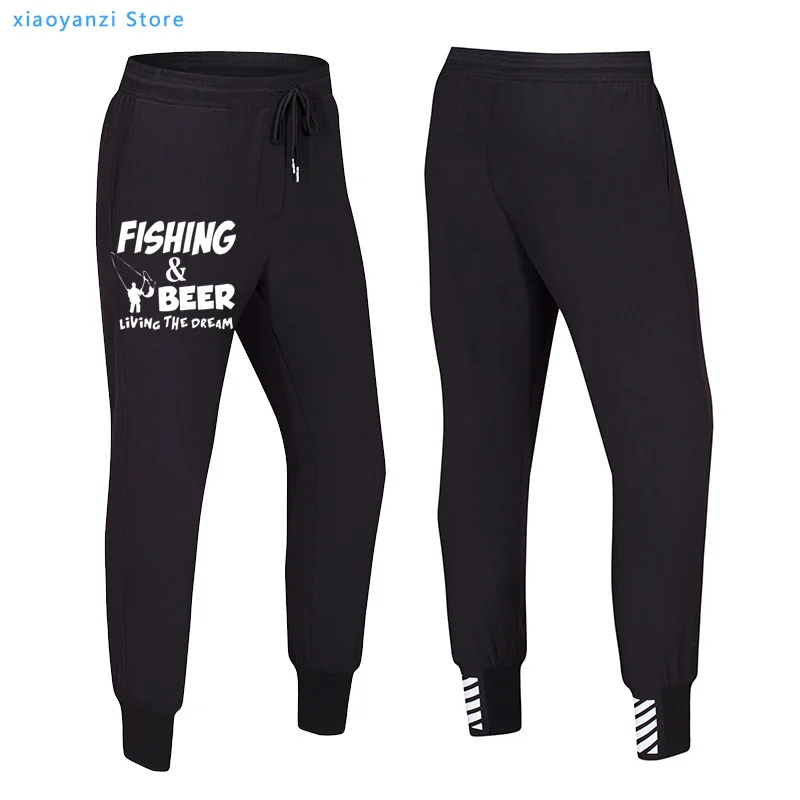 Брюки Fishings Match мужские и женские штаны с принтом рыбака пива рыбы мечты летающие