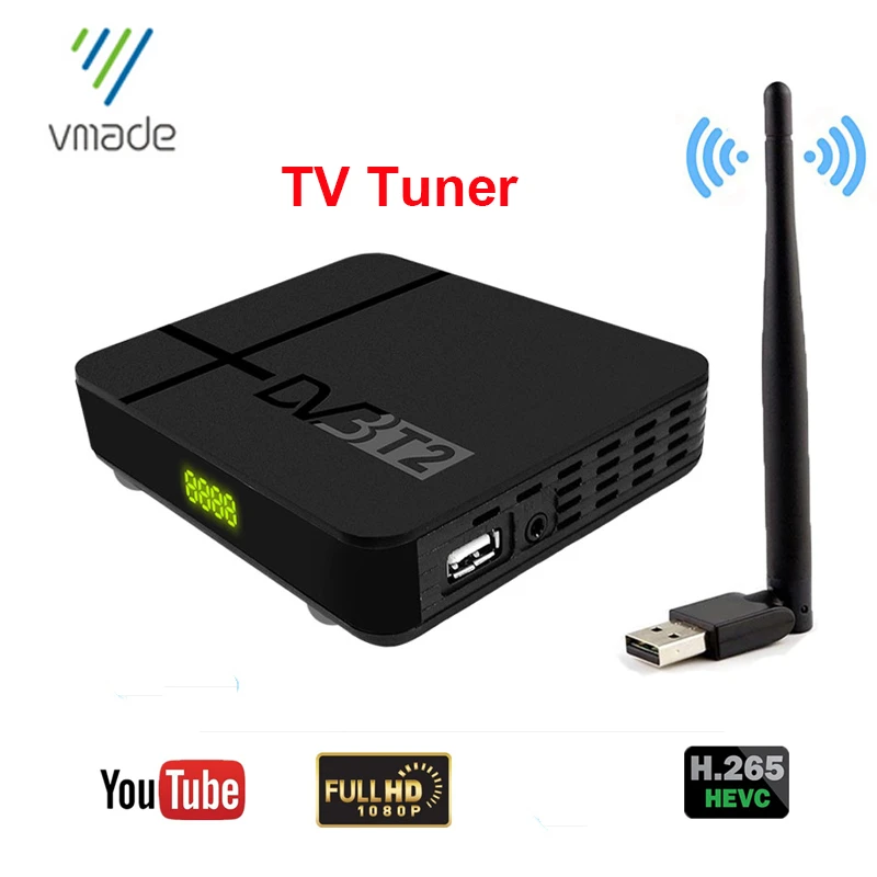 Vmade DVB T2 цифровой наземный приемник TV BOX H.265 HD тюнер Поддержка Youtube Европа Испания