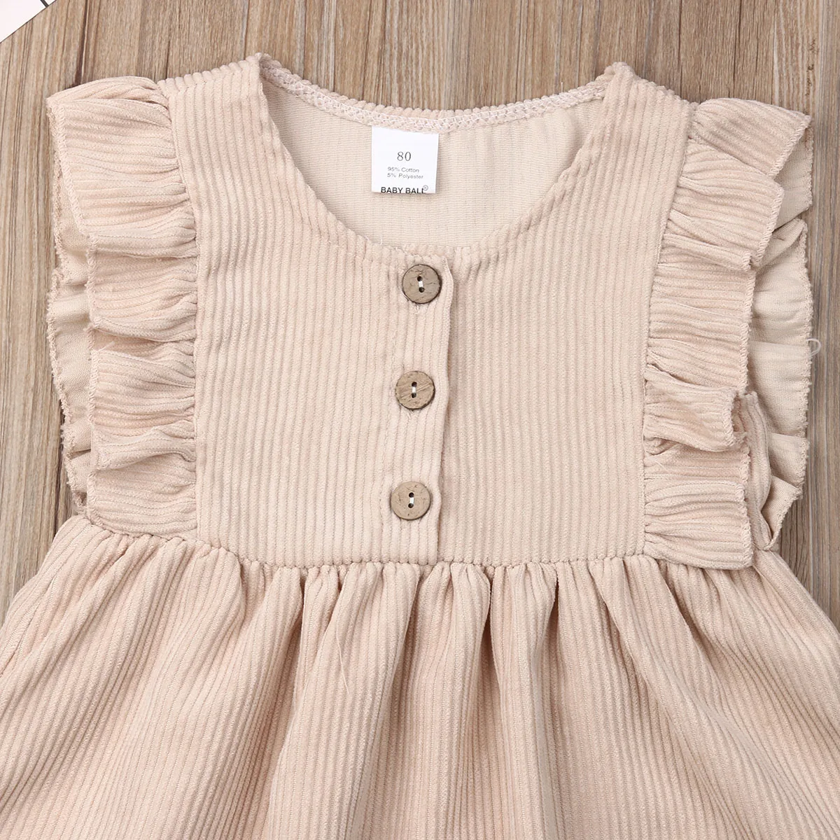 Pudcoco US Stock 2020 New Toddler Infant Baby Girls A-Line Solid Dress Princess Party Pageant Wedding Fashion Clothes | Детская одежда